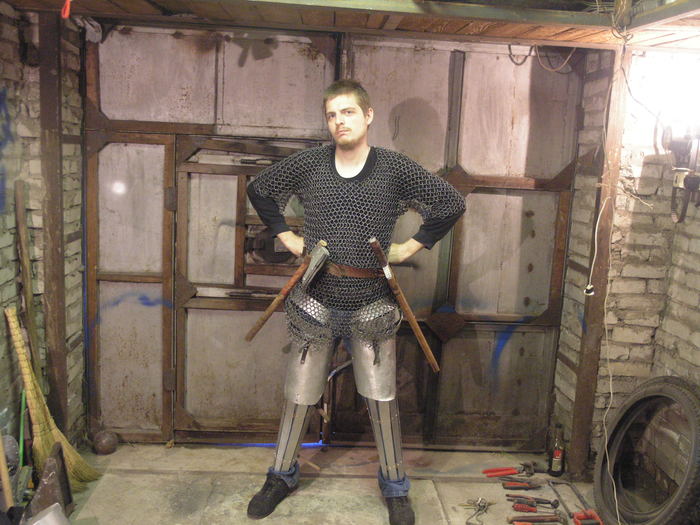 Armor, armor and more armor - My, Roleplayers, Role Players Club, From improvised means, Linoleum, Armor, Daedra, Chain mail, , Longpost
