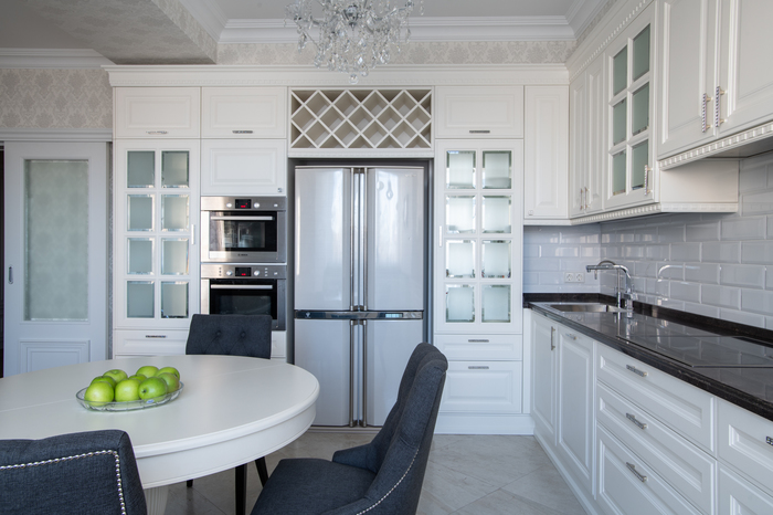 Living room combined with kitchen and dining room - My, Kitchen, Living room, Classic, Interior, Interior Design