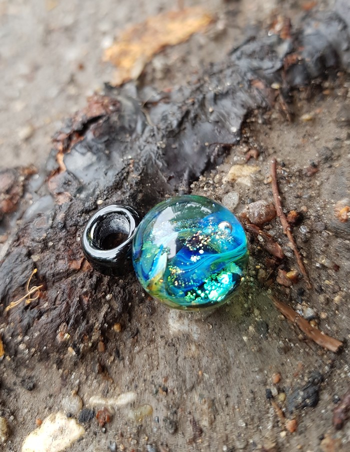 Glass galaxies - My, Lampwork, Needlework without process, Longpost