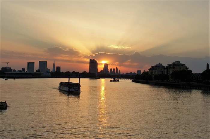 Sunset over the Thames. - My, London, Thames, Greenwich, Sunset