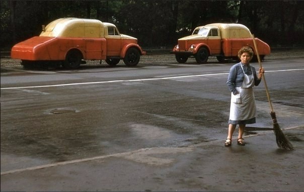 Street cleaning, Leningrad, 1958 - the USSR, Story, Leningrad, 1958, Street cleaning