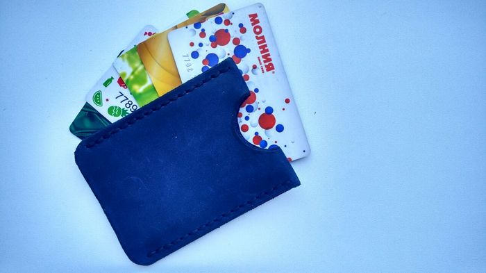 Cardholder. #1 creation. (What could have been done better?) - My, Facepalm, Leather, Cardholder, first creation, Longpost