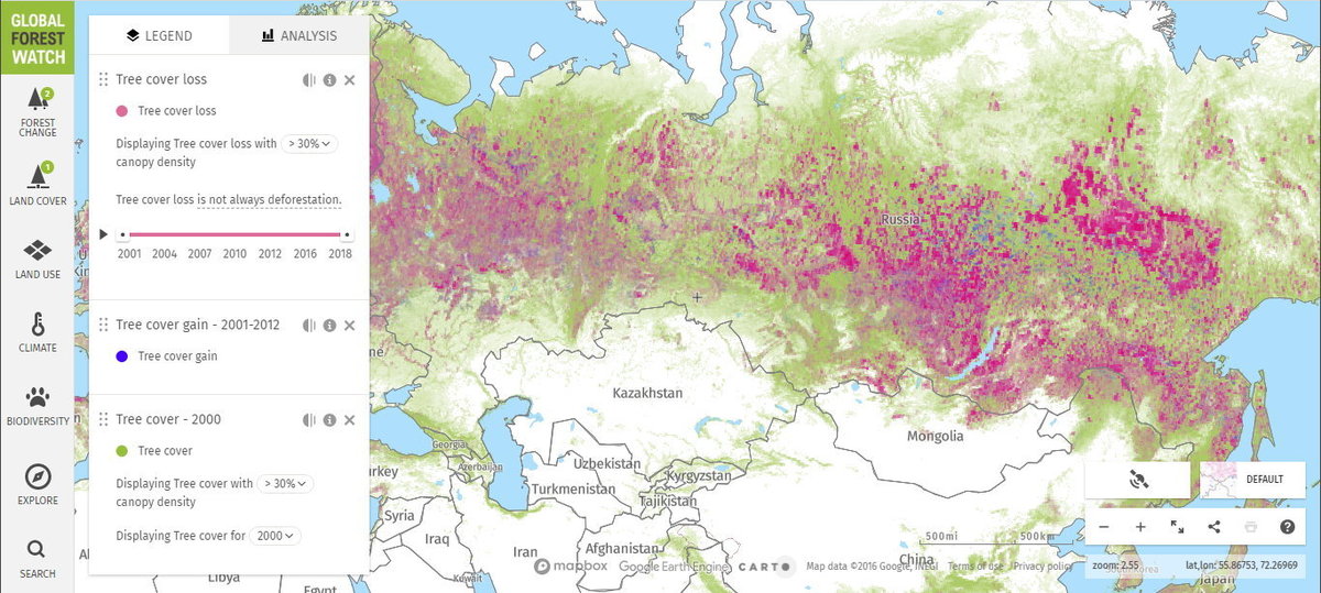 Леса сибири карта. Карта вырубки лесов в мире.