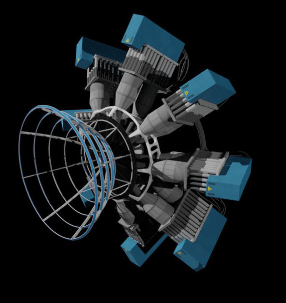 Long distance spacecraft in Blender - My, Longpost, 3D modeling, Blender, Spaceship