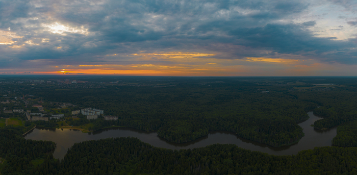 Sunset over Forest Lake - My, Sunset, Lake, Sergiev Posad