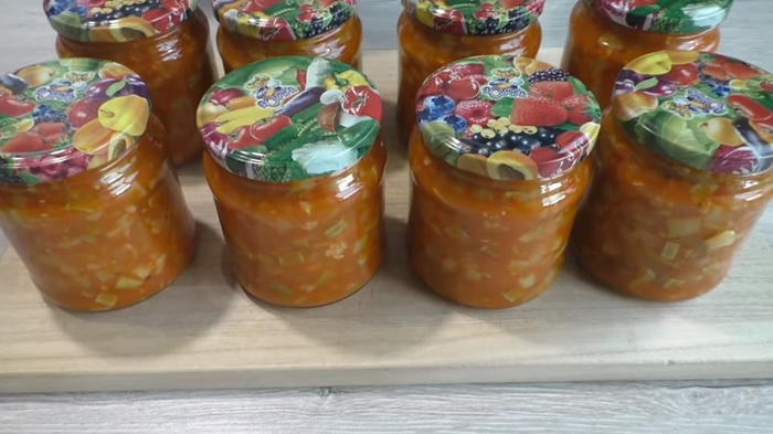 Закуска на зиму Еда, Заготовки, На зиму, Консервы, Закрутки, Другая кухня, Лечо, Вкусно, Видео, Длиннопост