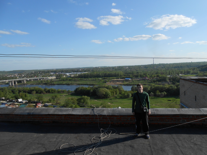 View from the roof of the house - My, Fast, Landscape, Nature, River, Roof, Height, beauty, Longpost