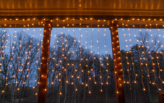 How to hang a play light curtain garland. - My, Garland, Curtain, Light, LEDs, , Lighting design, Veranda, Longpost