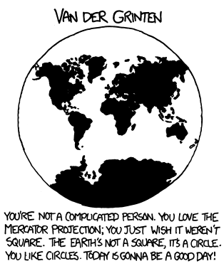 Проекции карт: о чём на самом деле шутит xkcd - Картография, Карты, Карта мира, Проекция, XKCD, Глобус, Комиксы, Наука, Видео, Длиннопост