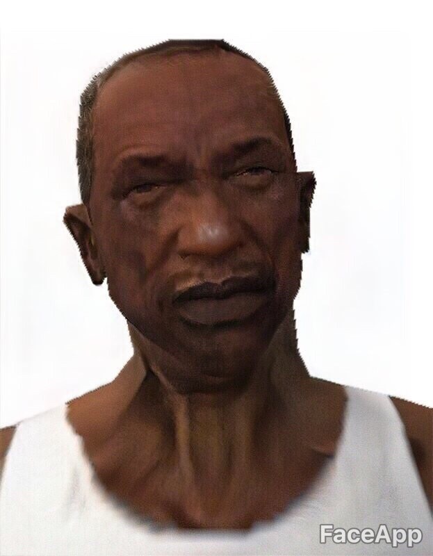 When I launched San Andreas in 2019 and was like: Ah shit, here we go again - Faceapp, GTA: San Andreas, Carl Johnson, Old school, 2005, Gamers
