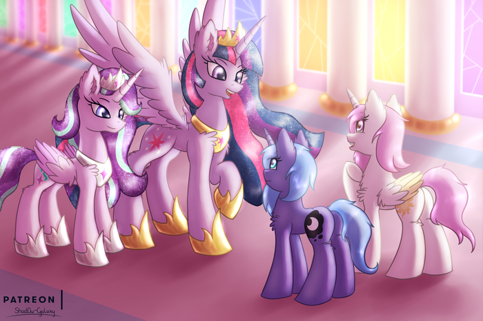 -   ... My Little Pony, Twilight Sparkle, Starlight Glimmer, Princess Luna, Princess Celestia, Shad0w-galaxy