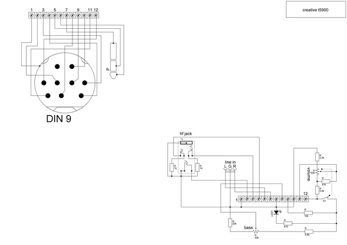 Schematic of the remote control from Creative Inspire T5900 - Electronics repair, , Audio engineering