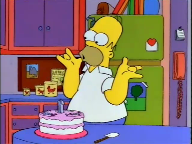 The Simpsons for Everyday [July 20] - The Simpsons, Every day, Cake, Holidays, GIF, Longpost