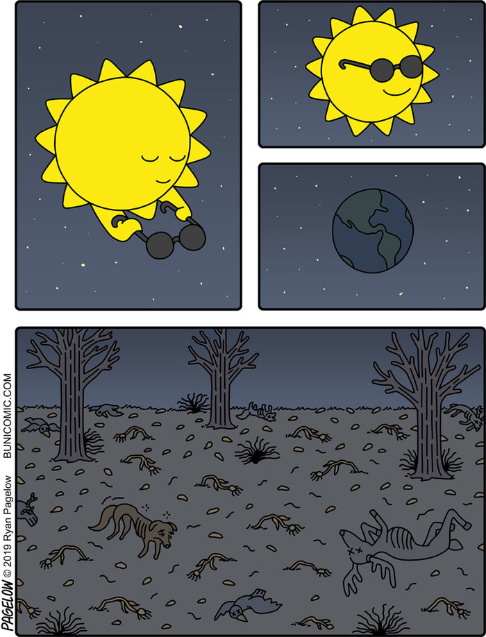 sun and glasses - Buni, Pagelow, The sun, Glasses, Dark, Death, Comics