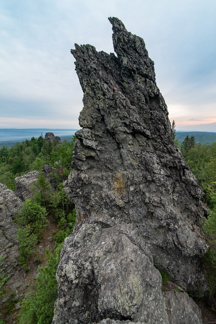 Stone remains in the taiga - My, Ural, Perm Territory, Morning, Summer