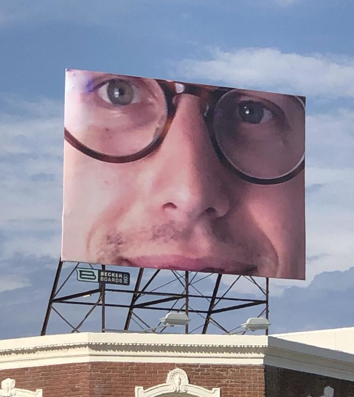 A man ordered a billboard for his business, but it screwed up with the image format - Billboard, Advertising, Format, Fail, Face, And so it will do