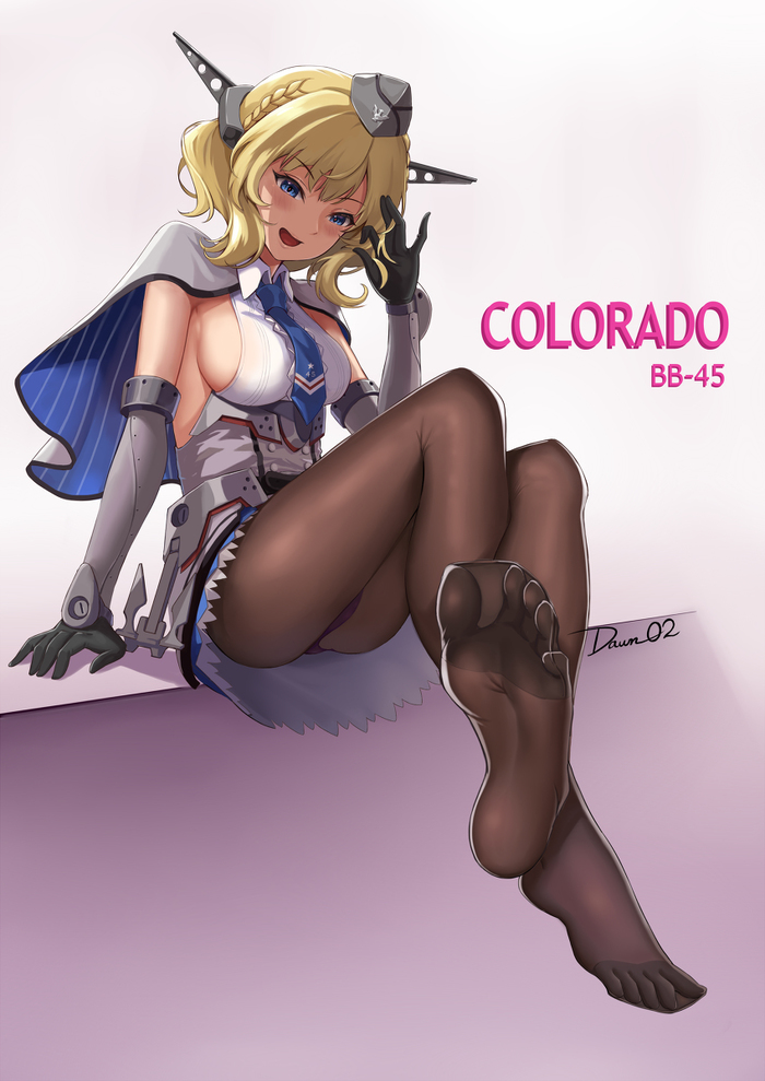 Colorado - NSFW, Kantai Collection, Uss Colorado, Anime Art, Аниме, Колготки, Панцу, Арт