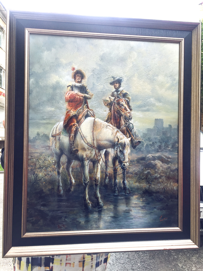 Conquistadors - Painting, Rider, Longpost, Conversation piece, Painting, Oil painting, Art, Knight, Conquistadors, My