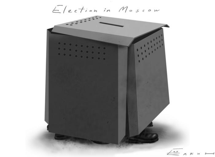 Elections in Moscow - Yolkin, Elections, Moscow, Caricature, Political caricature, Politics
