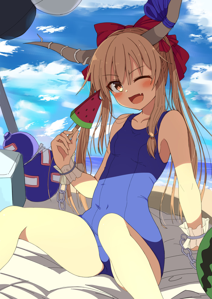 Ibuki Suika Touhou, Ibuki Suika, Anime Art, , Tksand