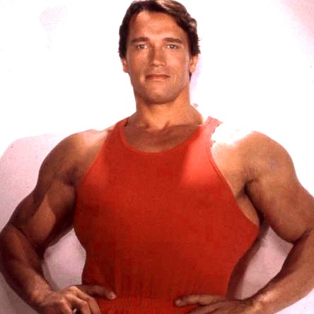 Arnie loves red - Arnold Schwarzenegger, Body-building, Red, Longpost, Celebrities