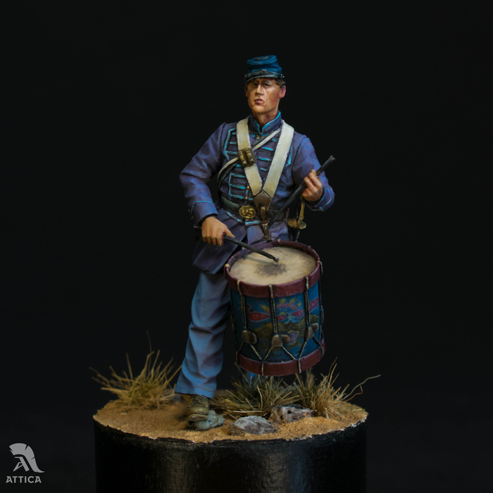 The Yankees are coming! - My, Miniature, American Civil War, , Scale model, Longpost, Drummer, Officers, The americans