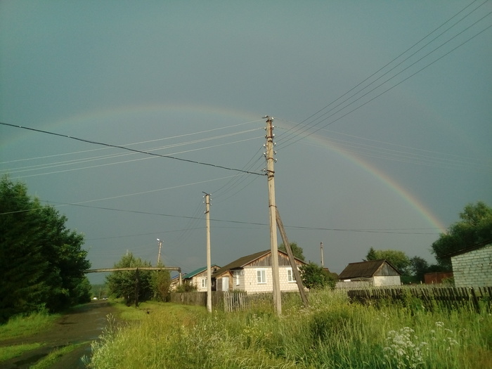 And today we have a rainbow .. - My, The photo, It was possible, Rainbow, Repeat