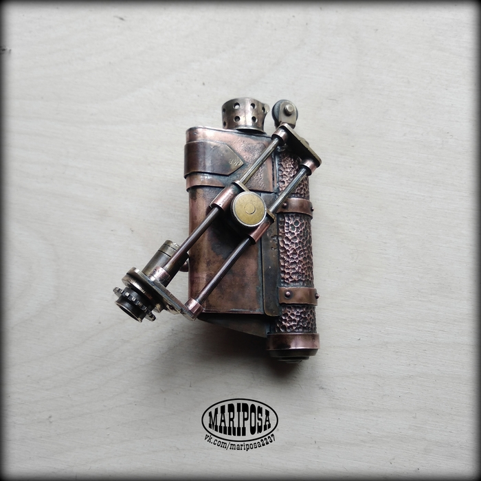 Lighter Feuerlwe - My, Lighter, Steampunk lighter, , , Needlework without process, Longpost