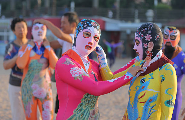 Facekini, increasingly gaining popularity on the beaches of China... . - China, Chinese, Swimsuit, Costume, Mask, Oddities, Interesting, , Longpost