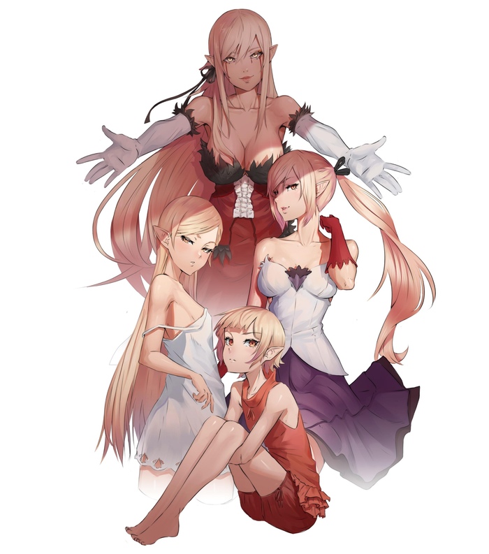 4 shades of Kissshot - Anime, Anime art, Monogatari series, Kiss-Shot Acerola-orion Heart-under-blade