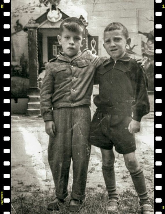 1947 Volodya Vysotsky with a friend. - the USSR, Story, 1947, Vladimir Vysotsky, Childhood, Friends