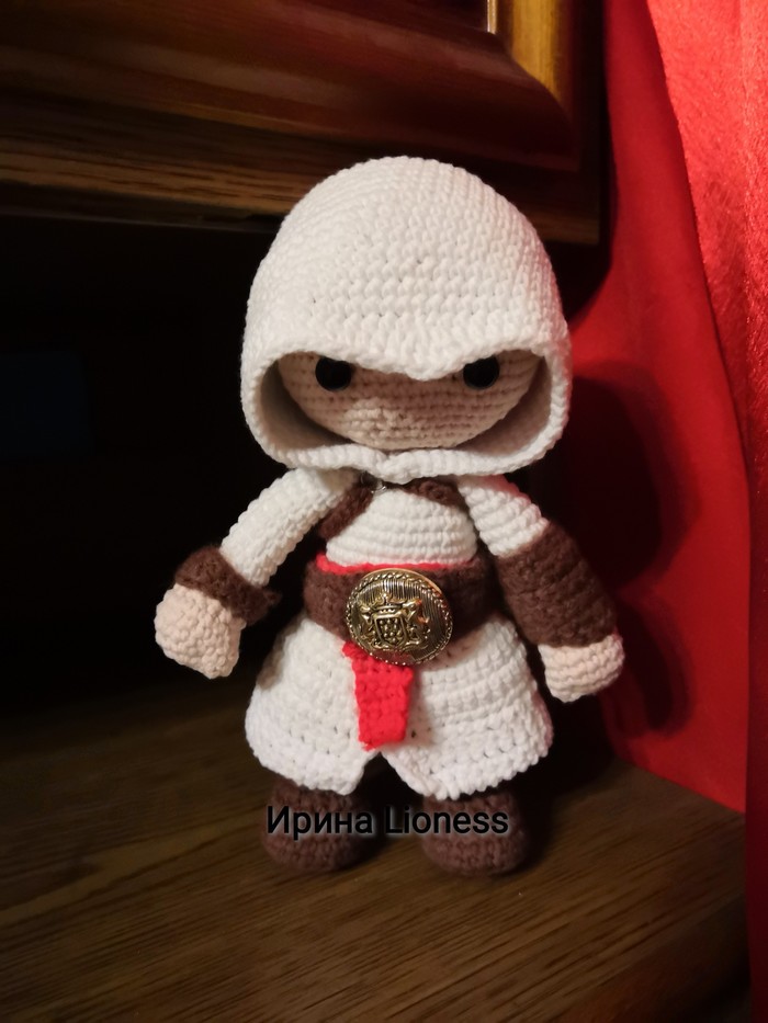 Assassin toy - Longpost, Knitting, Needlework without process, Presents, Assassins creed, Assassin, My