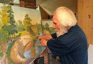 Leonid Ptitsyn - artist without hands - Disabled person, Cheerfulness, Longpost, Artist, No hands