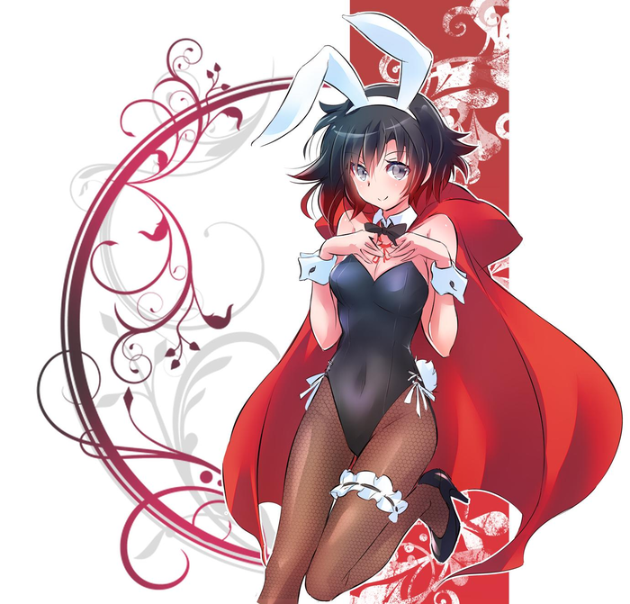Red bunny RWBY, Ruby Rose, Mojojoj, Anime Art, , ,  , 