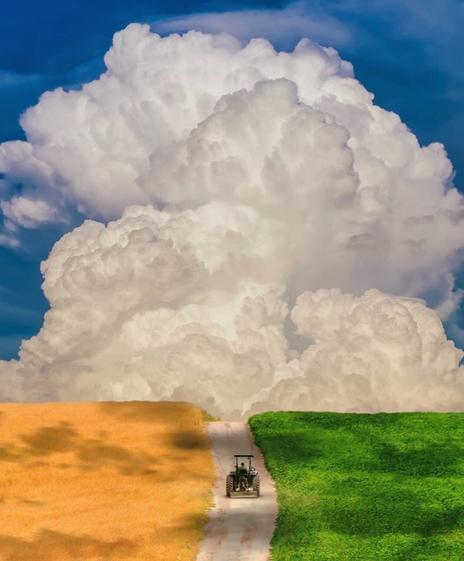 Minimalism (flag of Ireland) - Illusion, The photo, Nature, Clouds