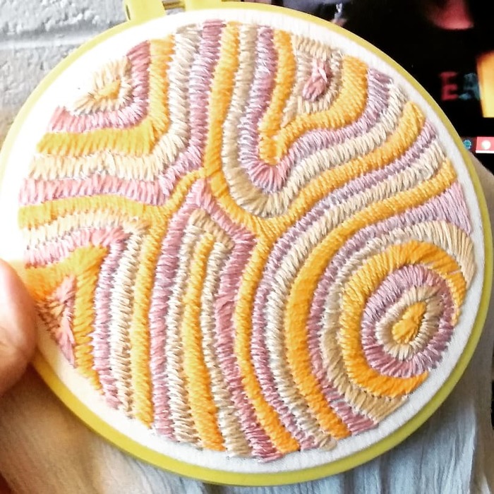 Embroidery Agate - My, Embroidery, Needlework without process