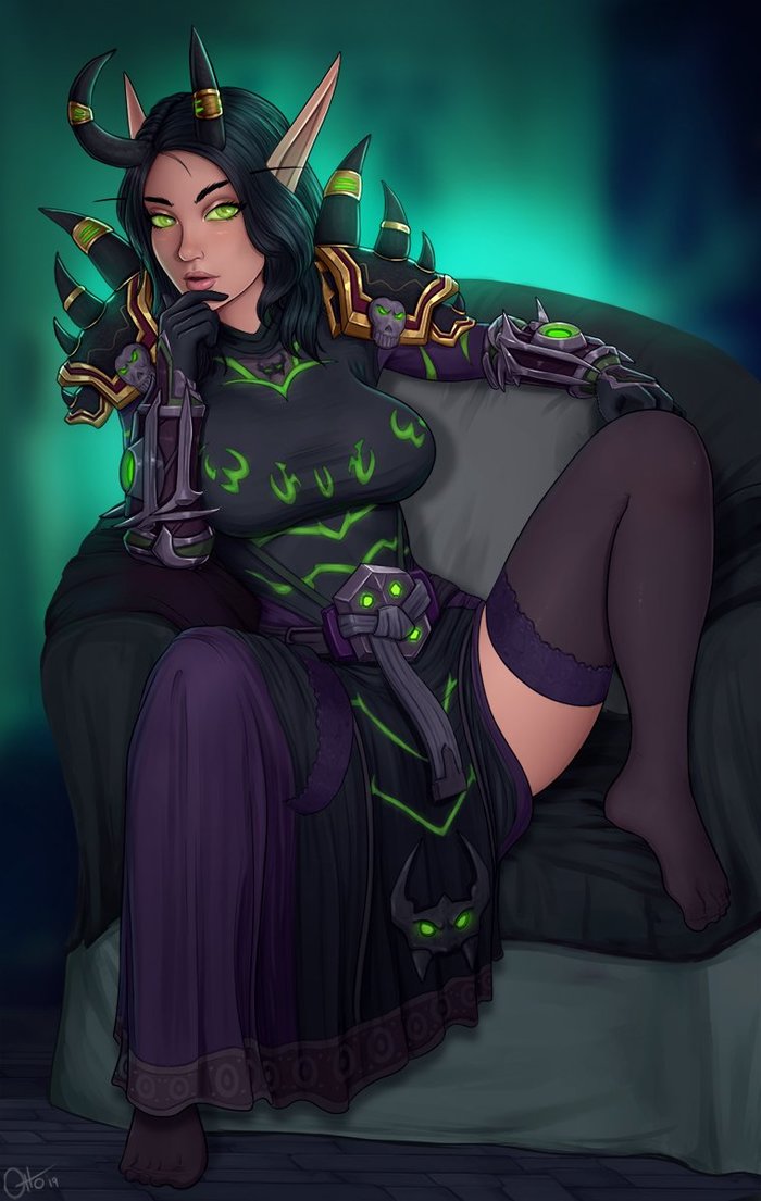 Vallinera - NSFW, Otto, Ottomarr, World of warcraft, Games, Art, Warlock