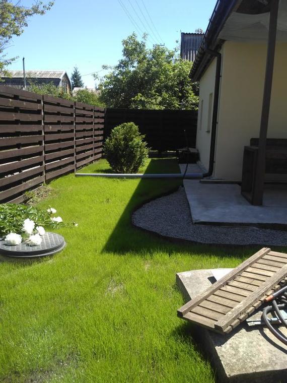 Lucky story. - My, Landscape design, Lawn, Dacha, With your own hands, Longpost