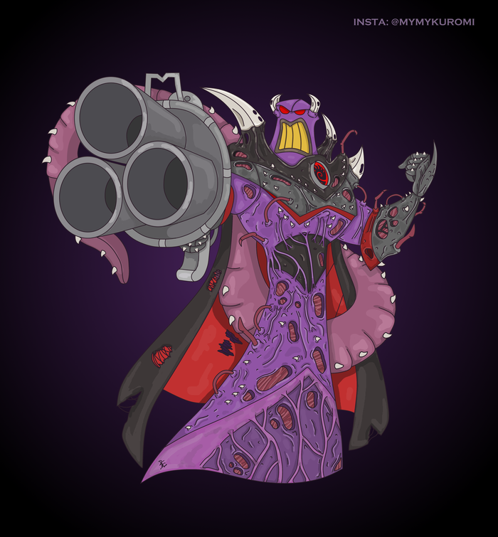 Моя невеста нарисовала зараженного зергами императора Зурга, и я подумал, что вам всем понравится!