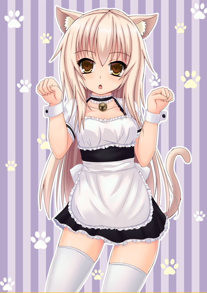 Some Neko maids #3 - Anime, Anime art, Art, Neko, Housemaid, A selection, Longpost