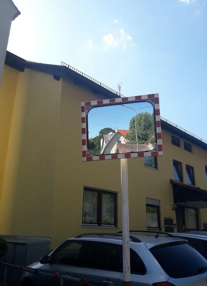 Additional view for the driver - Mirror, Crossroads, Driver, Overview, Road, Germany