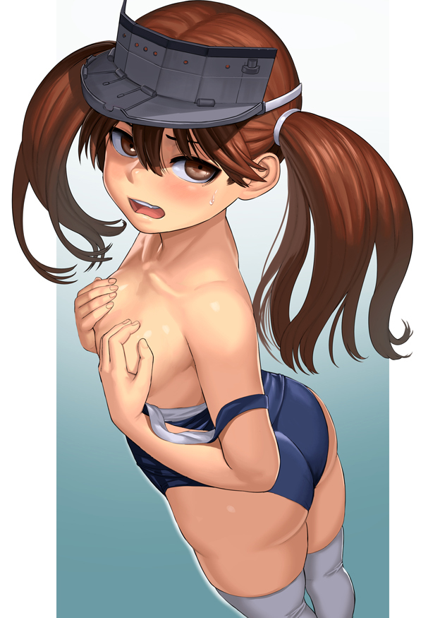 Ryuujou - NSFW, Kantai Collection, Ryuujou, Купальник, Flat chest, Anime Art, Аниме, Арт