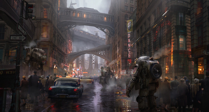 Dieselpunk by Eddie Mendoza , , -, , Matte Painting, Eddie Mendoza