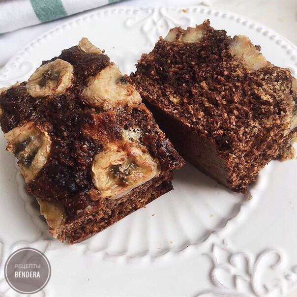 Chocolate Banana Cake - My, Food, Recipe, Cooking, Cake, Banana