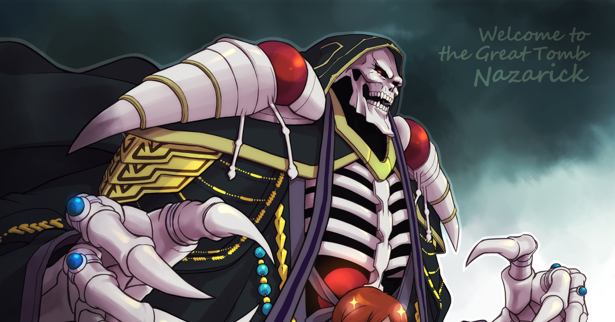 Повелитель смерти и милашка, Аниме, Anime Art, Overlord, Ainz Ooal Gown.