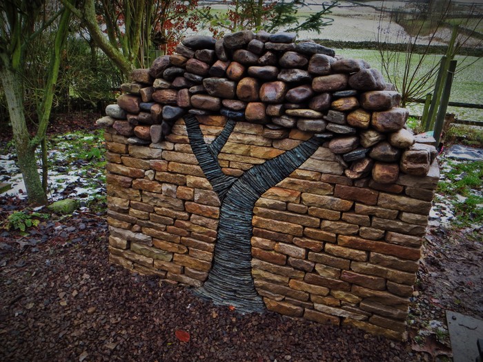 Soul masonry - Masonry, Bricks, Tree, A rock, Wall