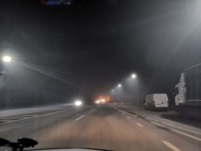 Fog. Vladimir region - My, Fog, Vladimir, Night