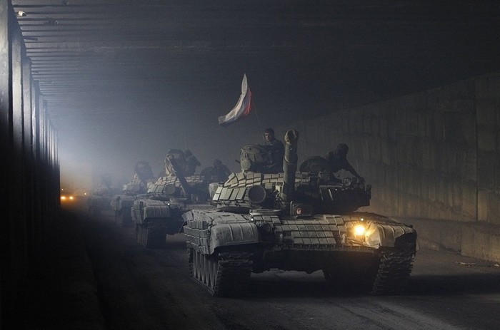 Equipment of the 135th motorized rifle regiment passes through the Roki tunnel to South Ossetia. August 8, 2008. - South Ossetia, , Georgian-South Ossetian conflict