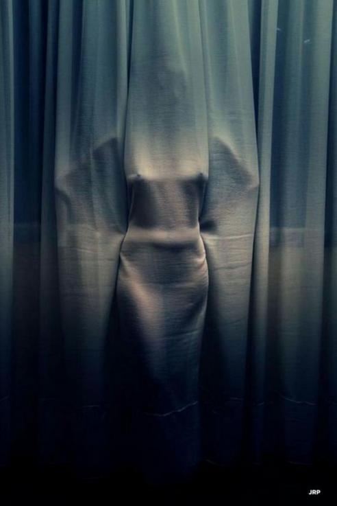 Came home. Entered the room. And hung up... - NSFW, The photo, Curtains, Girls, beauty