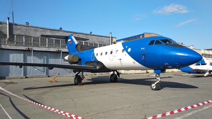 Yak-40 SibNIA with composite wing - My, Novosibirsk, Airplane